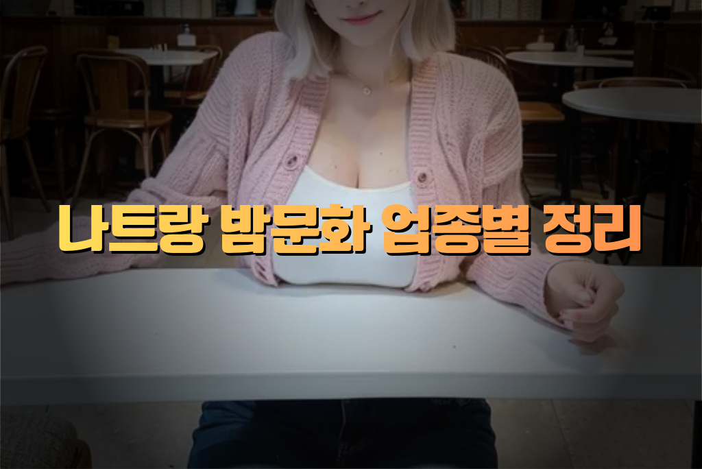 나트랑 밤문화 업종별 정리